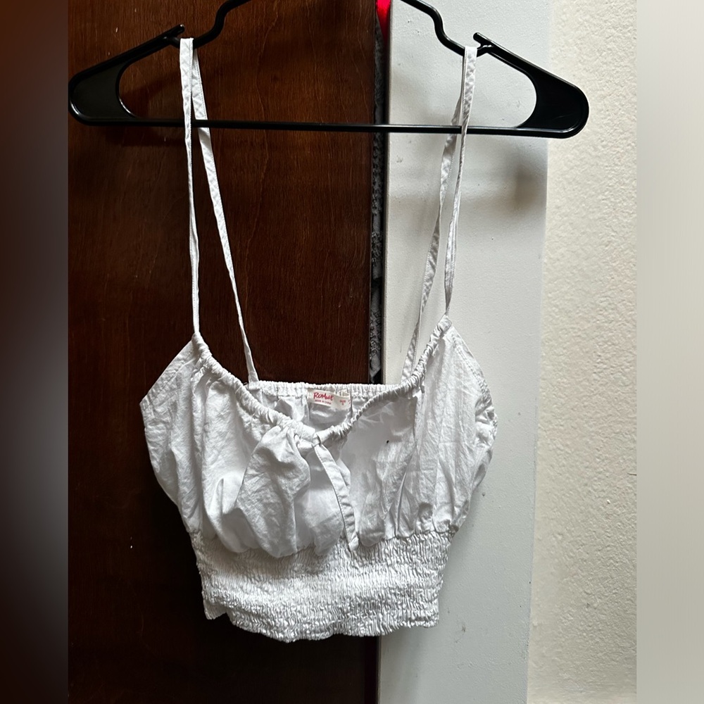 cute cropped white camisole